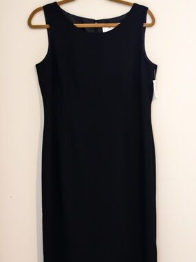 Jones Studio Black Midi Sheath Dress